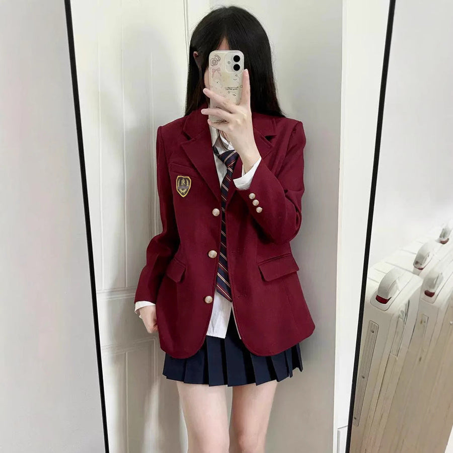 Preppy-style Tailored Blazer For Women