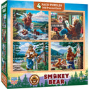 Smokey Bear 100 Piece Jigsaw Puzzles 4-Pack