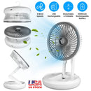 All in 1 Folding Desk Fan USB Desk Fan Small Stretchable Fan with 4 Wind Speeds Hanging Desktop Wall Mounted for Bedroom Dormitory Office Travel Campi