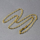 3.2mm 14k Yellow Gold Oval Rolo Chain