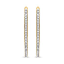 10k Yellow Gold Round Cut Diamond Earrings (1 cttw, I-J Color, I2-I3 Clarity)