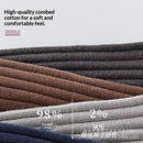 All-cotton Mid-calf Contrast-color Mens Seamless Socks