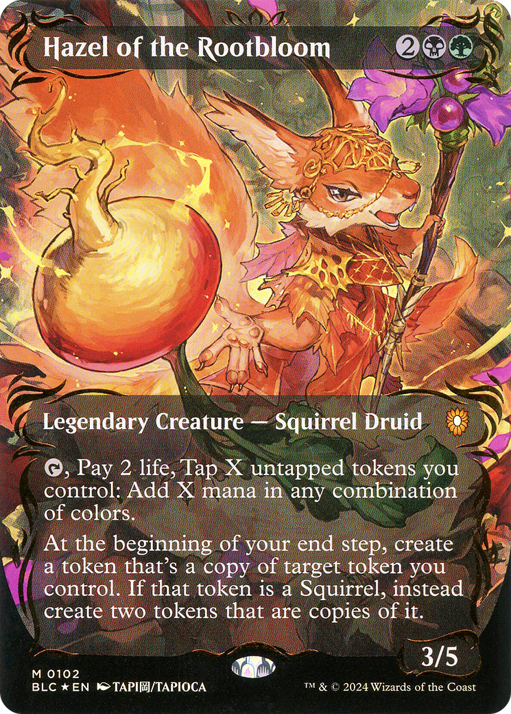 Hazel of the Rootbloom (BLC-102) - Bloomburrow Commander (Borderless) Foil