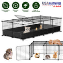 Guinea Pig Cage 47x24x12" with 20 Panels & Waterproof Mat