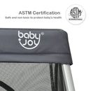 Lightweight Foldable Baby Playpen w/ Carry Bag-Dark Gray