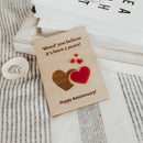 Wooden Carved Wedding Anniversary Card