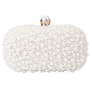 Women's Pearl Dinner Bag Soft Surface Lock Clutch