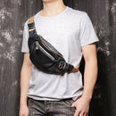 Solid-color Multi-functional Men's Chest Bag