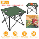 Portable Folding Camping Table with Cup Holders & Carry Bag