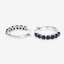 2.66 Carat Genuine Blue Sapphire .925 Sterling Silver Earrings