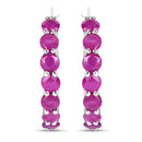 2.80 Carat Genuine Ruby .925 Sterling Silver Earrings