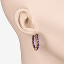 4.80 Carat Genuine Amethyst .925 Sterling Silver Earrings