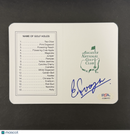 Erik van Rooyen Signed Masters Golf Scorecards PSA Autographed