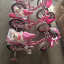 12in Carbon Steel Kid Bike with Backpack Streamers Helmet Detachable Training Wheels