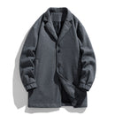 New Men's Casual Loose Mid-length Woolen Trench Coat