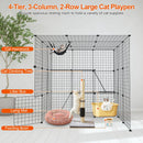 3 Tier Large Cat Cage Enclosure Indoor Cat Playpen Iron Construction Cat House Detachable Cat Crate With 2 Ladders Doors For 1-4 Cats 41.73ÓL x 41.73Ó