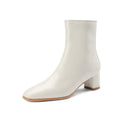 Women's Short Boots, Chunky Mid-heel, Thick Fur Snow Boots, Cotton Boots