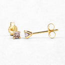 0.31 Carat Genuine Champagne Diamond 14K Yellow Gold Earrings (I1-I2)