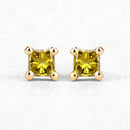 0.25 Carat Genuine Yellow Diamond 14K Yellow Gold Earrings (SI1-SI2)
