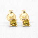 0.25 Carat Genuine Yellow Diamond 14K Yellow Gold Earrings (SI1-SI2)