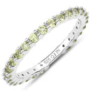 0.91 Carat Genuine Peridot .925 Sterling Silver Ring