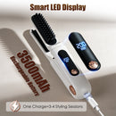 Cordless Hair Straightener Brush 2-in-1 Ceramic Flat Iron