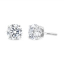 14K White Gold 5/8 Cttw Lab Grown Diamond 4-Prong Classic Stud Earrings (F-G Color, VS2-SI1 Clarity)