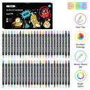 Dual Tip Acrylic Paint Markers Set - Water-Based & Quick-Dry