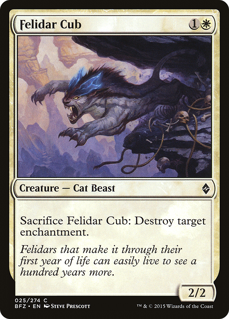 Felidar Cub (BFZ-025) - Battle for Zendikar Foil