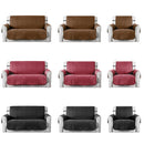 Reversible Sofa Cover Chair Loveseat Couch Microfiber Slipcover Cushion Furniture Protector Shield Water-Resistant w/ Elastic Strap for Kids Pet Dog C