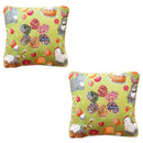 Set of 2 Easter Eggs with Bunny, Chicks and Willow Tree Throw Pillow Covers