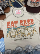 Eat Beef Support Ranchers Graphic Tee