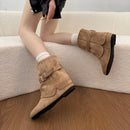 Retro Suede Western Cowboy Boots, Ankle Boots, Korean Style