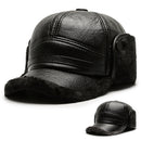 Men's Ear Protection Winter Warm Peaked Cap for Elderly