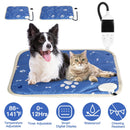 Pet Heating Pad Electric Dog Cat Heating Mat Waterproof Warming Blanket with 86-141  Adjustable Temperature 0-12 Timer Digital Display Chewing-resista