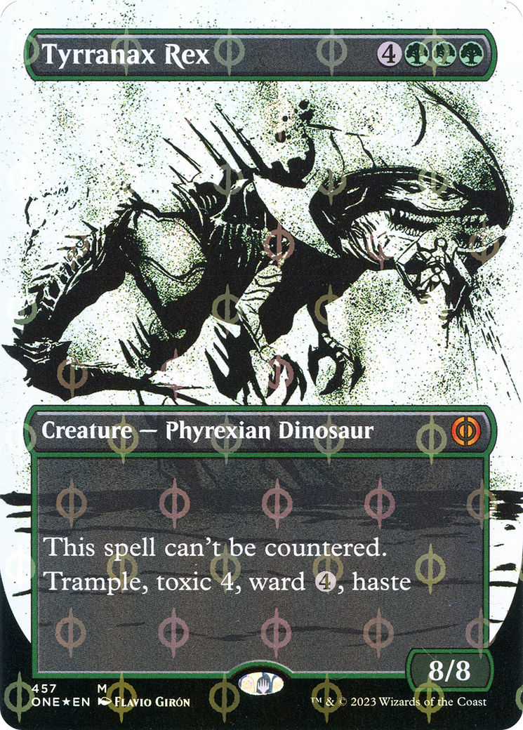 Tyrranax Rex (ONE-457) - Phyrexia: All Will Be One: (Showcase) (Borderless) Foil