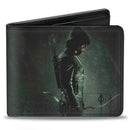 Bi-Fold Wallet - Arrow Standing Profile Pose Arrow Tips Greens