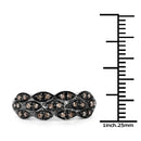 0.31 Carat Genuine Champagne Diamond .925 Sterling Silver Ring