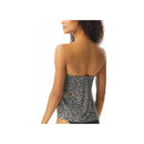 Coco Reef Womens Black Printed Stretch Adjustable Tie Bandeau Tankini 32DD