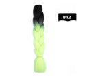 Color Big Braid African Chemical Fiber High Temperature Silk Wig Gradient
