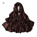 Womens Satin Patterned Jacquard Headscarf