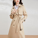 Simple Versatile Double-breasted Womens Coat