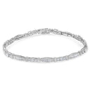 10K White Gold Geometric Pattern Diamond Tennis Bracelet (3 cttw, H-I Color, SI2-I1 Clarity)