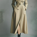 Elegant Versatile And Figure-flattering Long Coat Womens Trench-style Outerwear