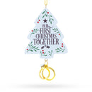 Our First Christmas Together Tree with Wedding Rings Resin Christmas Ornament