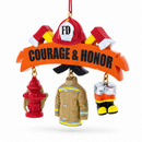 Firefighter Courage And Honor Resin Christmas Ornament