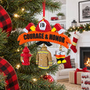 Firefighter Courage And Honor Resin Christmas Ornament