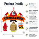 Firefighter Courage And Honor Resin Christmas Ornament