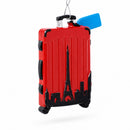 Paris Travel Souvenir Suitcase Eiffel Tower Resin Christmas Ornament