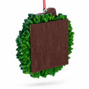 A+ Teacher Wreath Picture Frame Resin Christmas Ornament